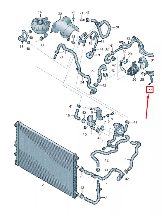 NEW AUDI Q7 4M ENGINE ADDITIONAL COOLANT PUMP BRACKET 4M0121240AH