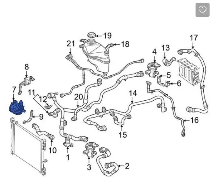 NEW MERCEDES-BENZ EQE V295 AUXILIARY WATER PUMP A0005004900 ORIGINAL