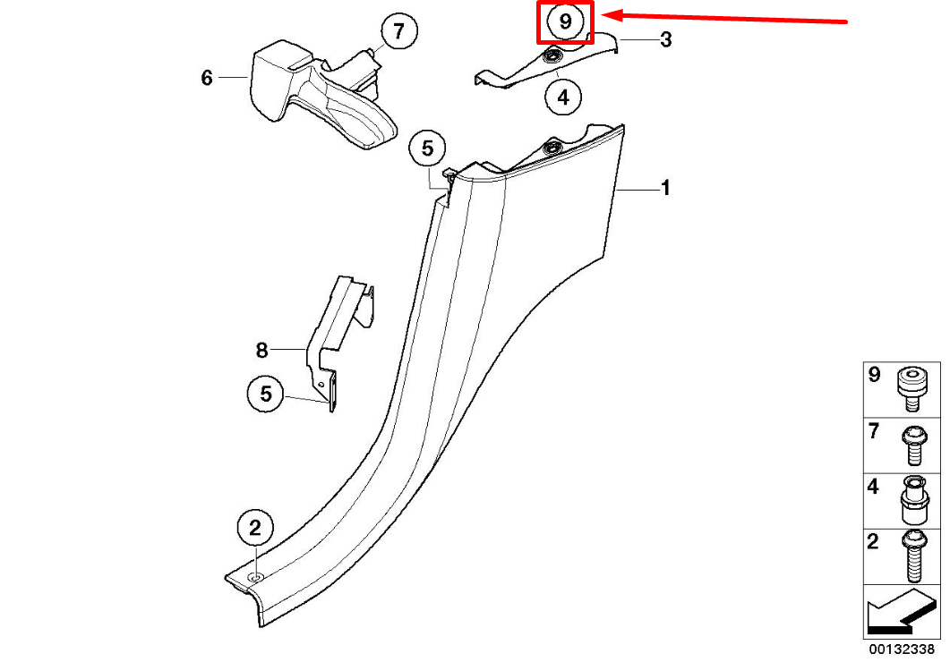 new bmw z8 roadster e52 right contact bush 54347011074 7011074 original