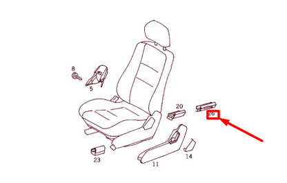 NEW MERCEDES-BENZ C W202 FRONT SEAT EXTERIOR LEFT COVER A2029190520 ORIGINAL