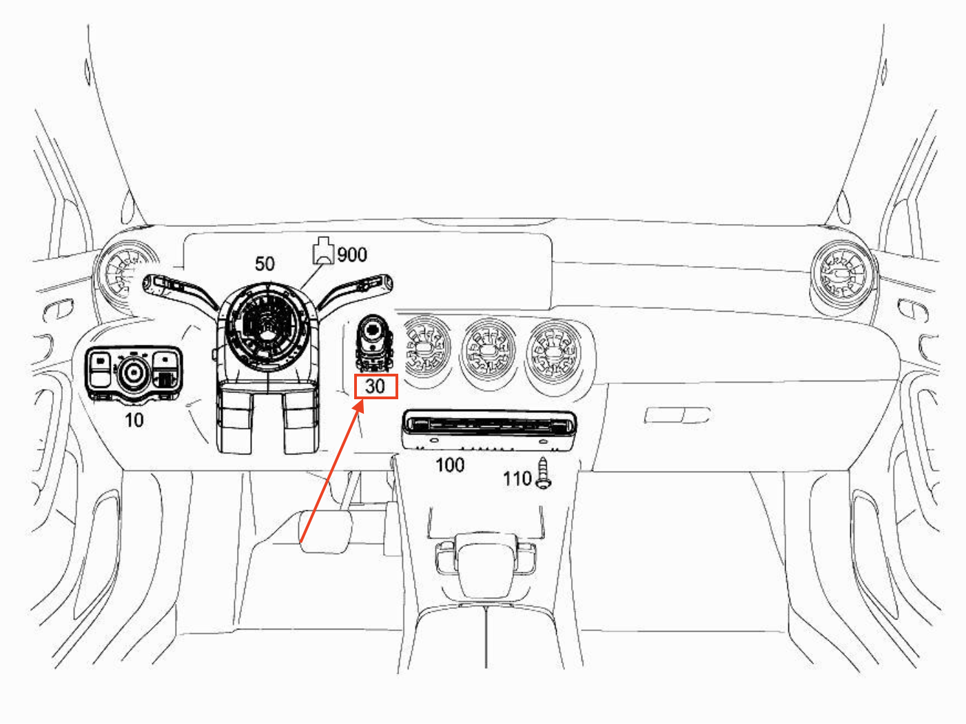 NEW MERCEDES-BENZ A W177 ENGINE STOP/START BUTTON A1779051001 ORIGINAL