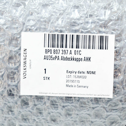 NEW AUDI A3 8P REAR BUMPER TOWING FACILITY COVER 8P0807397A01C ORIGINAL