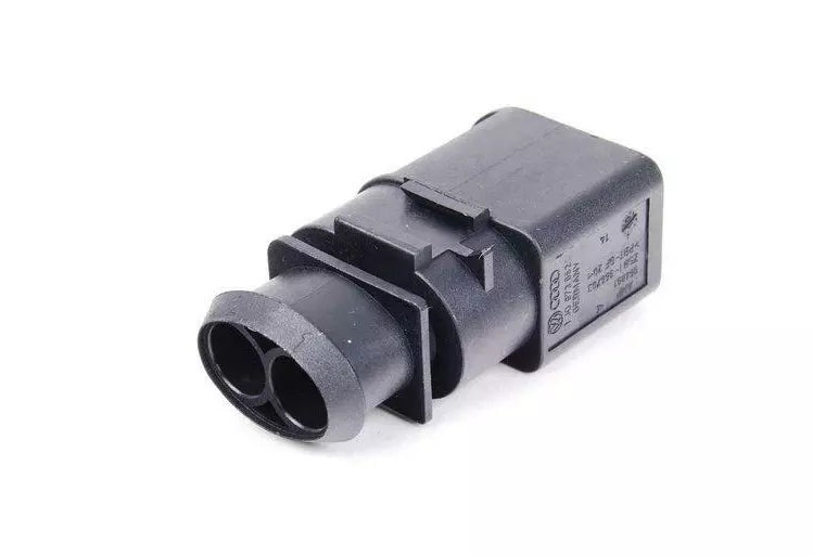 NEW VOLKSWAGEN EOS RADIATOR FAN FLAT CONNECTOR HOUSING 2 PIN 1J0973852 ORIGINAL
