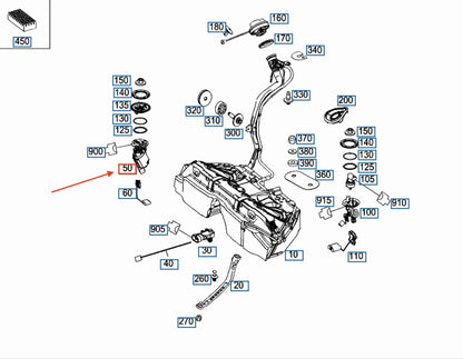 NEW MERCEDES-BENZ C W204 RIGHT FUEL DELIVERY MODULE A2184700394 ORIGINAL
