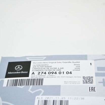 NEW MERCEDES BENZ C W205 AIR FILTER INSERT A2740940104 ORIGINAL
