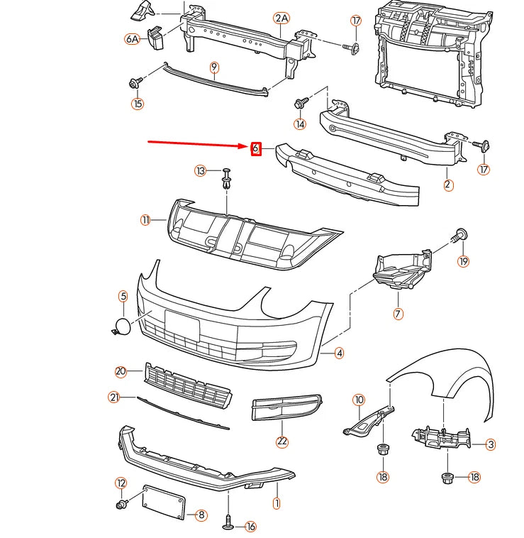 NEW VOLKSWAGEN BEETLE A5 FRONT BUMPER FOAM FILLER PIECE 5C5807248 ORIGINAL