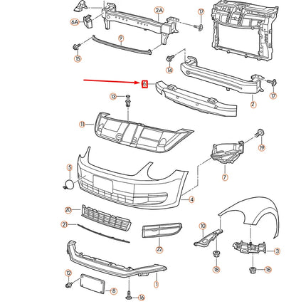 NEW VOLKSWAGEN BEETLE A5 FRONT BUMPER FOAM FILLER PIECE 5C5807248 ORIGINAL
