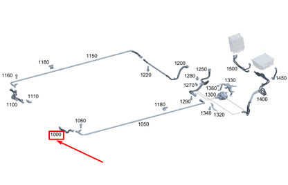 new mercedes-benz eqs v297 coolant line a2975013901 original
