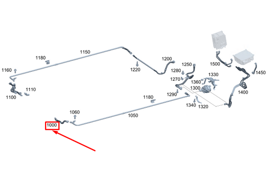 new mercedes-benz eqs v297 coolant line a2975013901 original