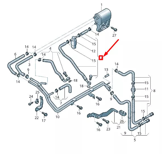 NEW VOLKSWAGEN CRAFTER 2F MK1 FEED FUEL PIPE 2E0201217