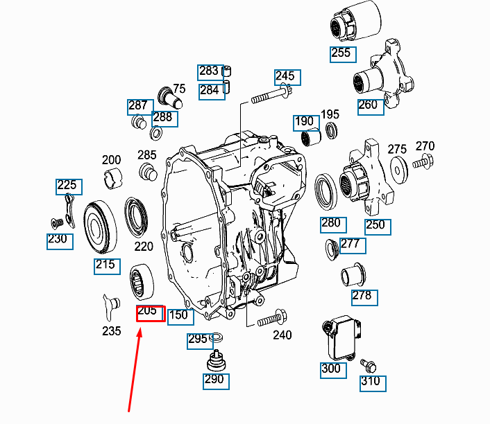 NEW MB SPRINTER 906 COUNTER-SHAFT REAR ROLLER SLEEVE A0009811011 ORIGINAL