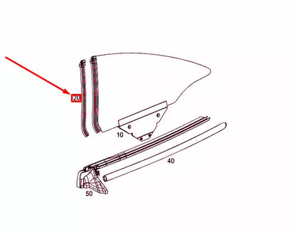 NEW MB S C217 REAR RIGHT SIDE WINDOW GLASS SEALING FRAME A2176701400