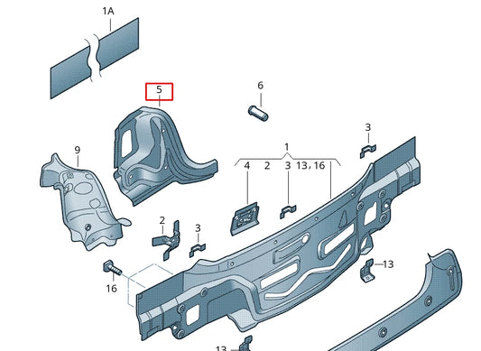 NEW VOLKSWAGEN AMEO REAR RIGHT TAILLIGHT MOUNTING 6RW813320