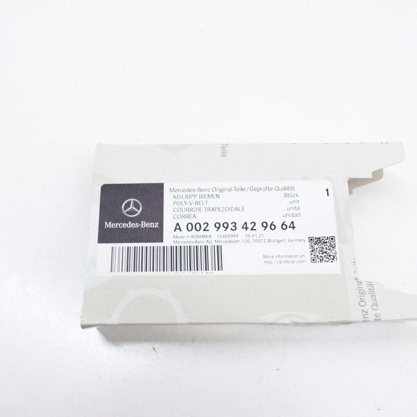 NEW MERCEDES BENZ GL X164 SERPENTINE RIBBED V-BELT A002993429664 ORIGINAL