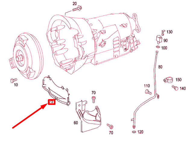 NEW MERCEDES-BENZ CL C215 CRANKCASE BELOW CLOSING COVER A1370140033 ORIGINAL