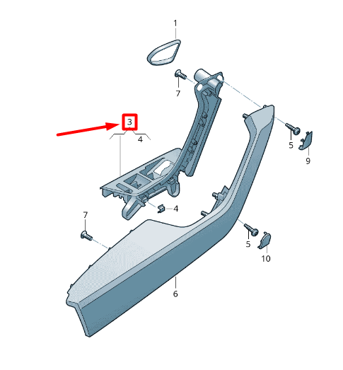 NEW VOLKSWAGEN ARTEON 3H7 FRONT LEFT DOOR PULL HANDLE RHD 3G2867179A4CR ORIGINAL
