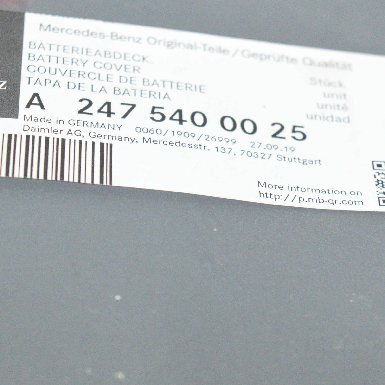 NEW MERCEDES-BENZ A W177 UPPER BATTERY COVER A2475400025 ORIGINAL