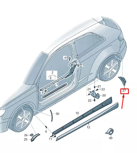 NEW AUDI RS3 REAR RIGHT WHEEL COVER 8V0853828B
