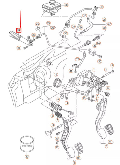 NEW AUDI A4 B8 CLUTCH SLAVE CYLINDER LHD 8K0721257E ORIGINAL