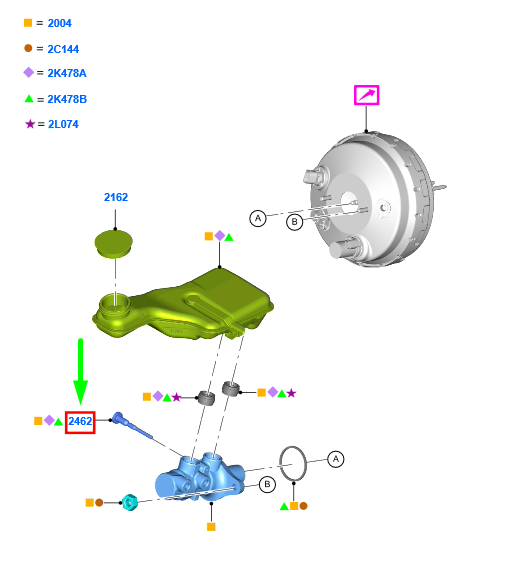 new ford mondeo mk5 brake master cylinder special screw 5157899 original