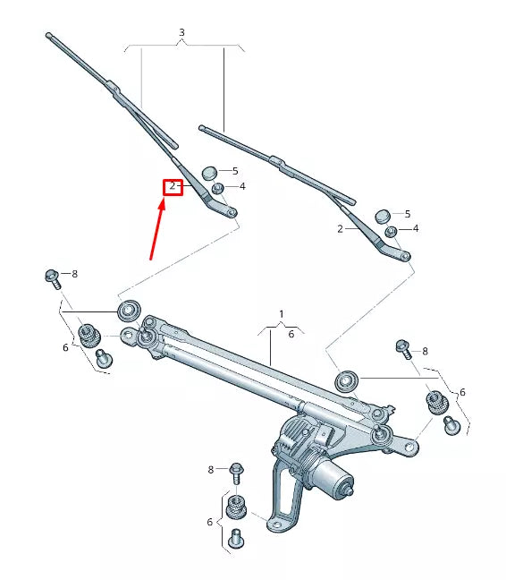 NEW AUDI A6 C8 FRONT LEFT WIPER ARM LHD 4K1955407 1P9 4K19554071P9