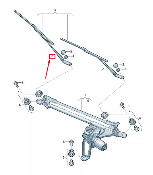 NEW AUDI A6 C8 FRONT LEFT WIPER ARM LHD 4K1955407 1P9 4K19554071P9