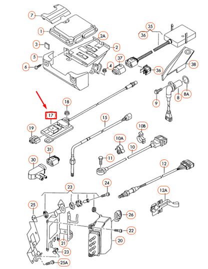 new audi a3 8p emission control unit with nox sensor 03c907807d original