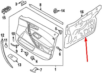 NEW BMW X3 E83 FRONT RIGHT DOOR SOUND INSULATION 51483449838 3449838 ORIGINAL