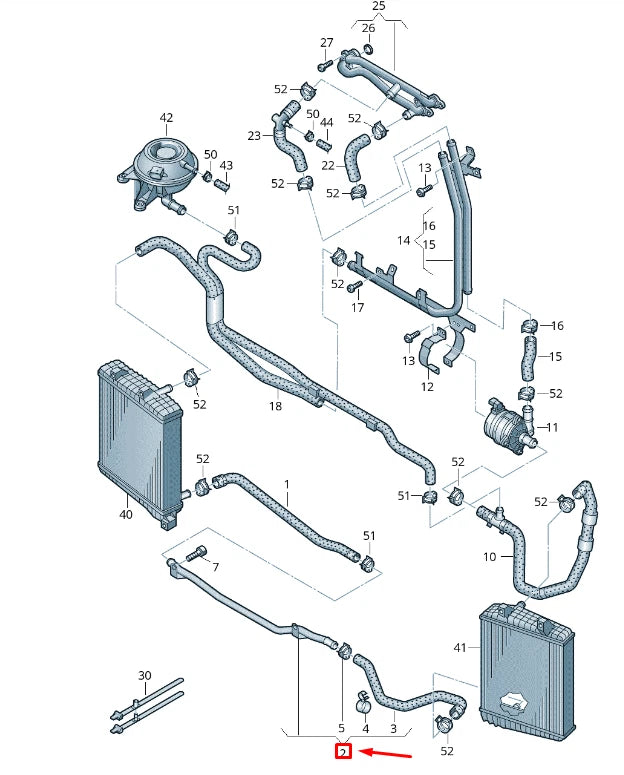 NEW VW TOUAREG 7P MK2 COOLANT HOSE PIPE 7P0121070AH