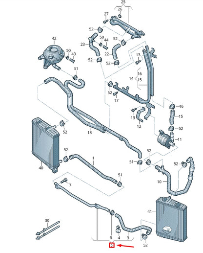 NEW VW TOUAREG 7P MK2 COOLANT HOSE PIPE 7P0121070AH
