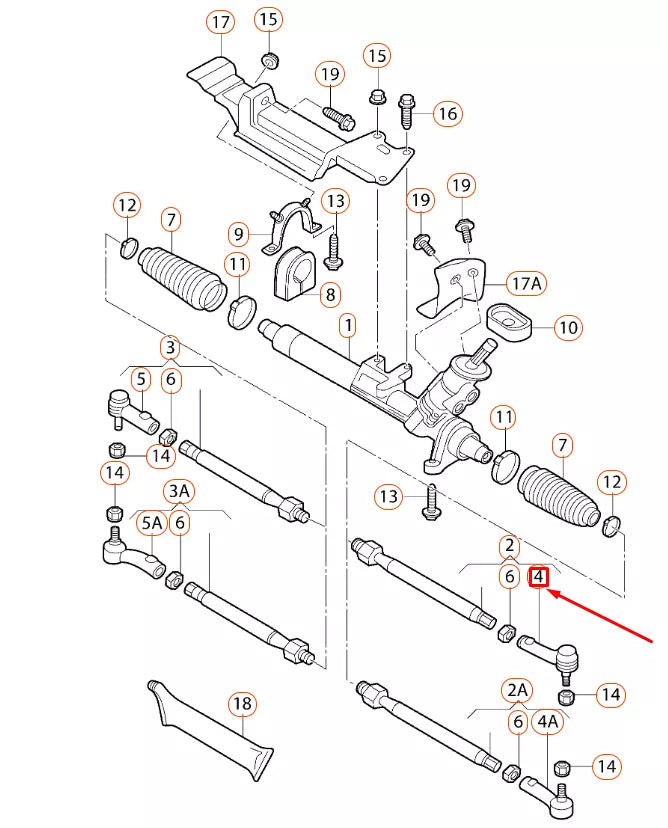 NEW VW BEETLE 9C STEERING LEFT TIE ROD END 1J0422811B