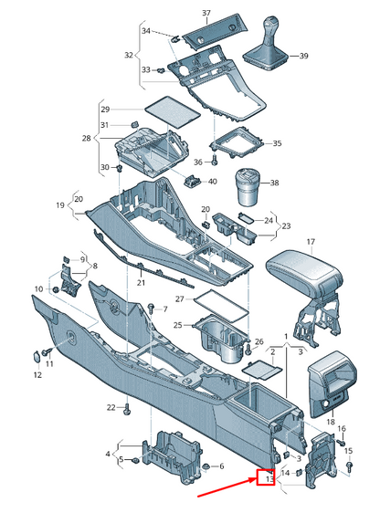 NEW AUDI Q3 F3 CENTRE CONSOLE RETAINER 83A863233 ORIGINAL