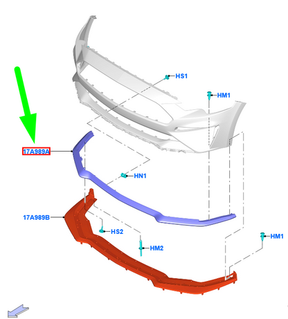 new ford mustang mk6 front bumper cover trim spoiler assy 2461374 original