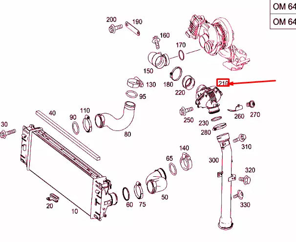 NEW MERCEDES-BENZ SPRINTER 906 CHARGE AIR SILENCER A6421400000 ORIGINAL
