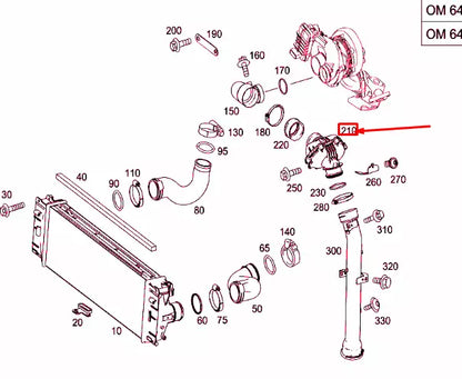 NEW MERCEDES-BENZ SPRINTER 906 CHARGE AIR SILENCER A6421400000 ORIGINAL
