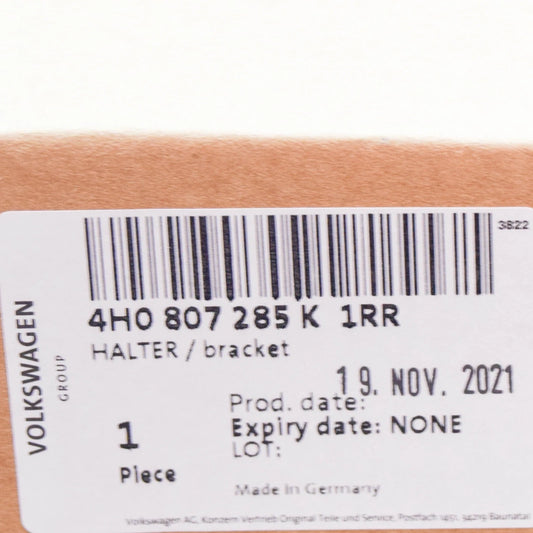 NEW AUDI A8 4H FRONT BUMPER LICENSE PLATE HOLDER 4H0807285K1RR ORIGINAL