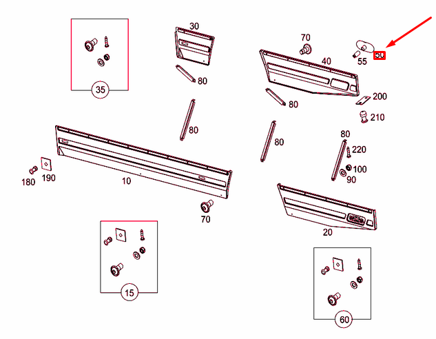 NEW MB SPRINTER 906 SIDE PANELLING CLEARANCE LIGHT A0038202956 ORIGINAL
