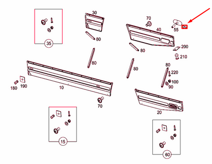 NEW MB SPRINTER 906 SIDE PANELLING CLEARANCE LIGHT A0038202956 ORIGINAL