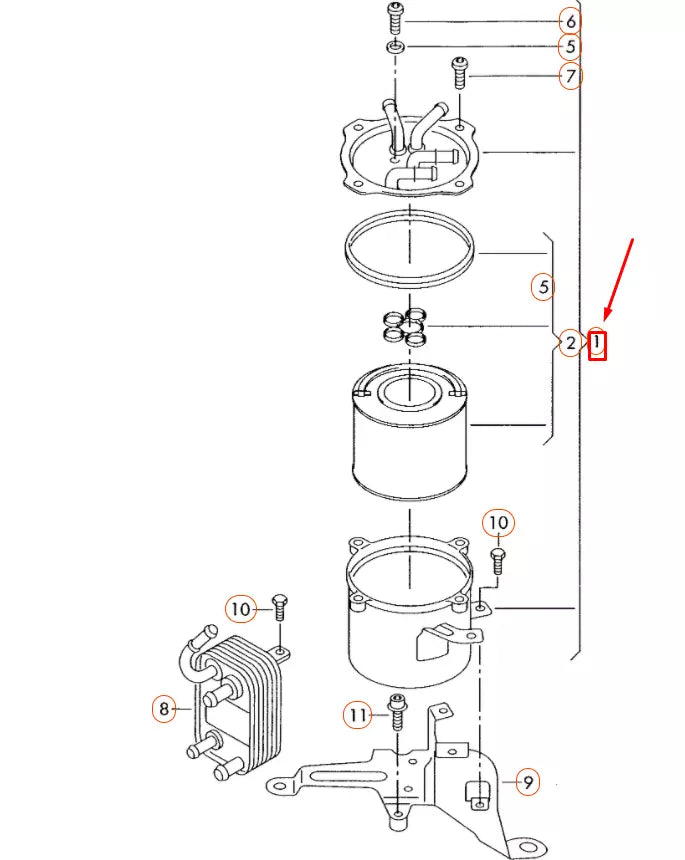 NEW AUDI Q7 4L FUEL FILTER 7L6127401H ORIGINAL