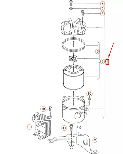 NEW AUDI Q7 4L FUEL FILTER 7L6127401H ORIGINAL