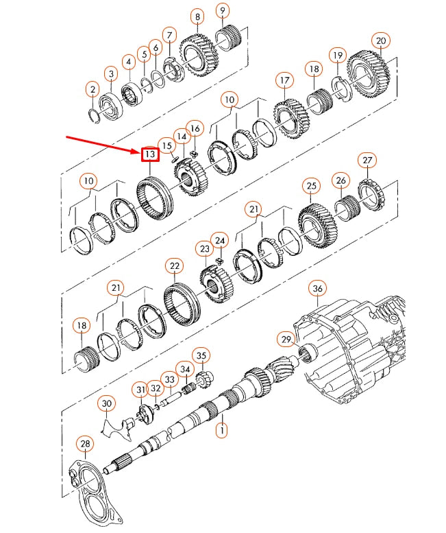 NEW AUDI A4 B7 3./4.GEAR SLIDING SLEEVE 0A2311243A
