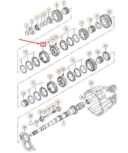 NEW AUDI A4 B7 3./4.GEAR SLIDING SLEEVE 0A2311243A
