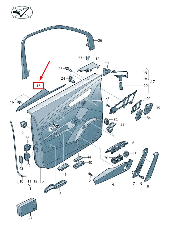 NEW AUDI Q5 FY FRONT LEFT DOOR TRIM MOLDING 80A867409 4T4 80A8674094T4