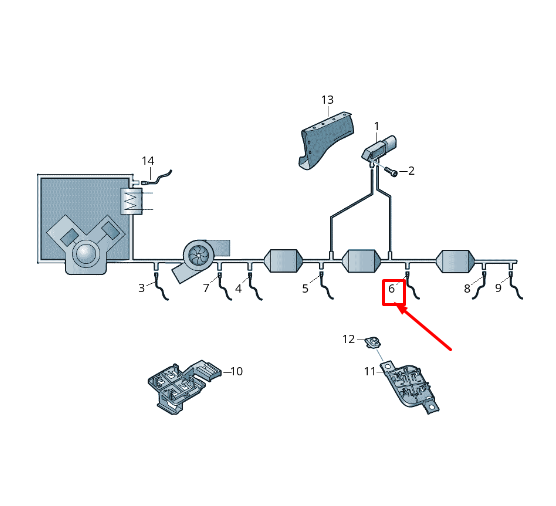 new vw amarok 2h exhaust gas temperature sensor 03l906088ja original