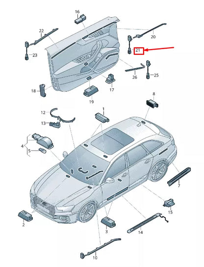 NEW AUDI A4 AVANT B9 REAR DOOR LED MODULE 8W0947355AD ORIGINAL