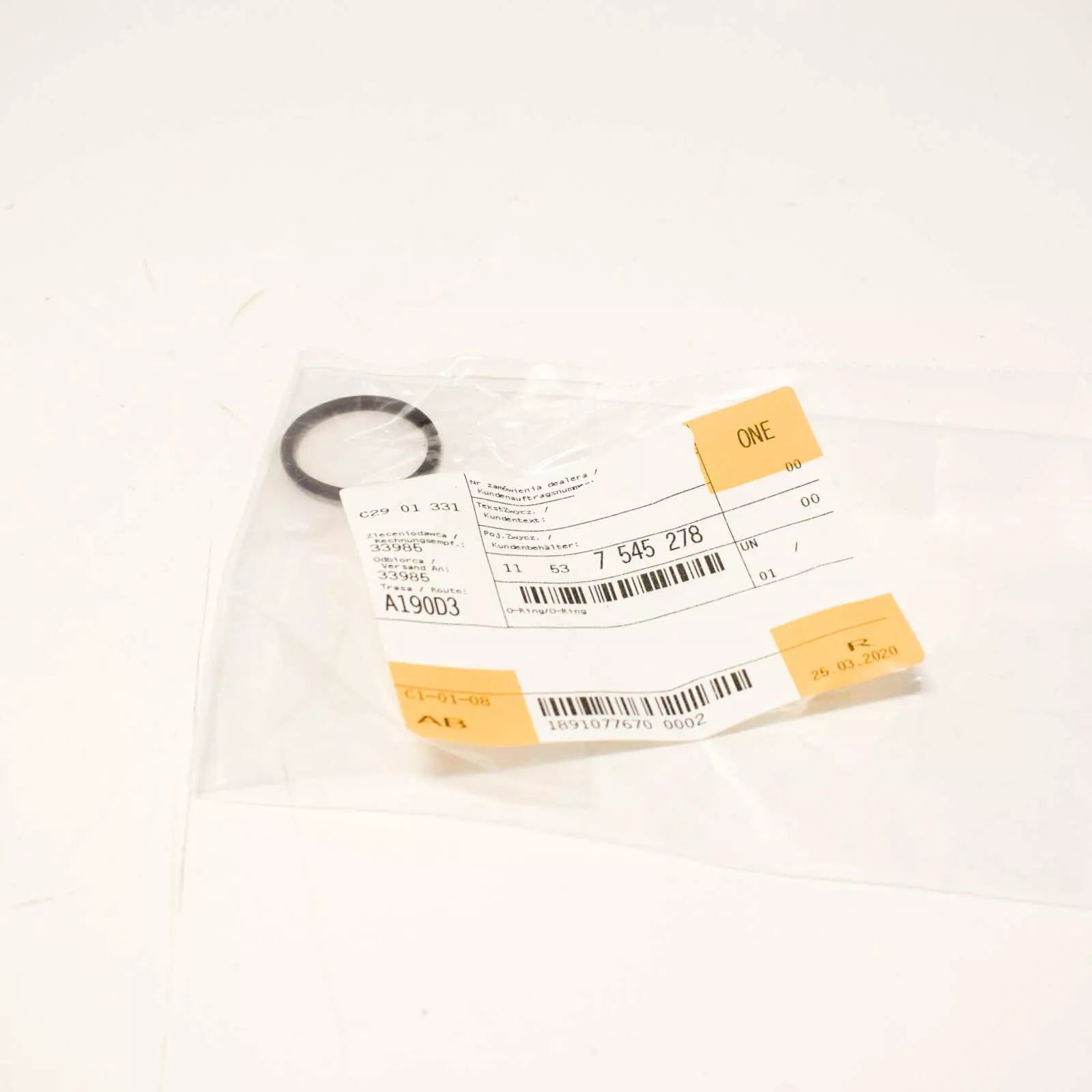 NEW BMW 1 E88 CONVERTIBLE COOLANT PIPE HOSE O RING SEAL 11537545278