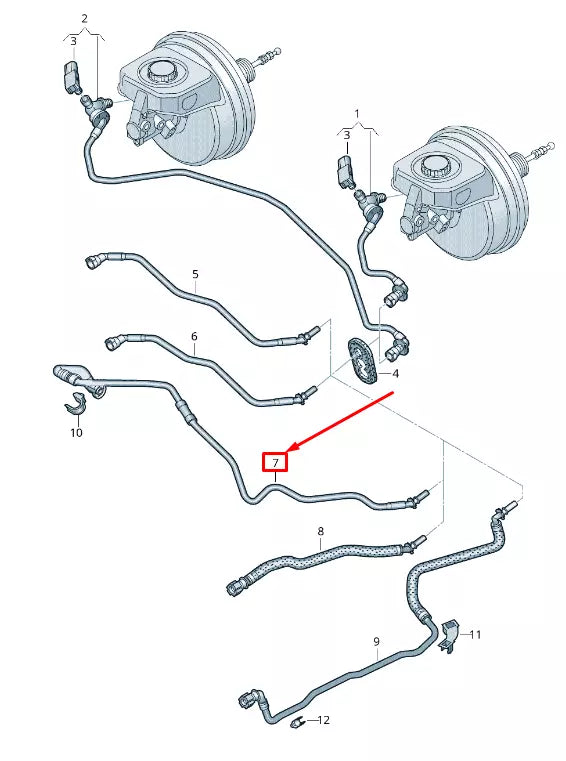 NEW AUDI Q5 FY BRAKE SERVO VACUUM PIPE 80A611931N