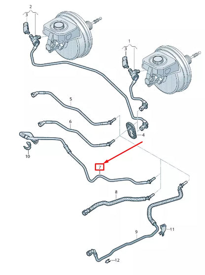 NEW AUDI Q5 FY BRAKE SERVO VACUUM PIPE 80A611931N
