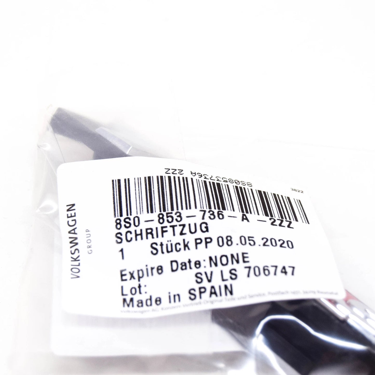 NEW AUDI TT 8S FRONT BUMPER RADIATOR GRILLE EMBLEM BADGE 8S0853736A2ZZ