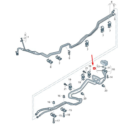 NEW VW TRANSPORTER VI T6 REFRIGERANT LINE DUAL CLIP 7E0820255